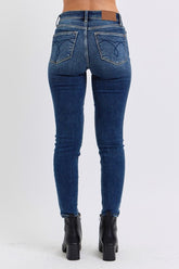Judy Blue Mid-Rise Skinny Jeans with Warm Thermal Lining - Full Size